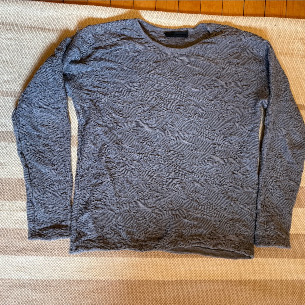 Alexander Wang Gray Textured Women’s Cotton Sweater